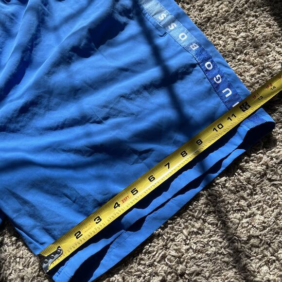 Men's HUGO BOSS Sea Blue Swim Trunks Swimsuit Logo Size XL Fishing outdoor - Picture 5 of 10